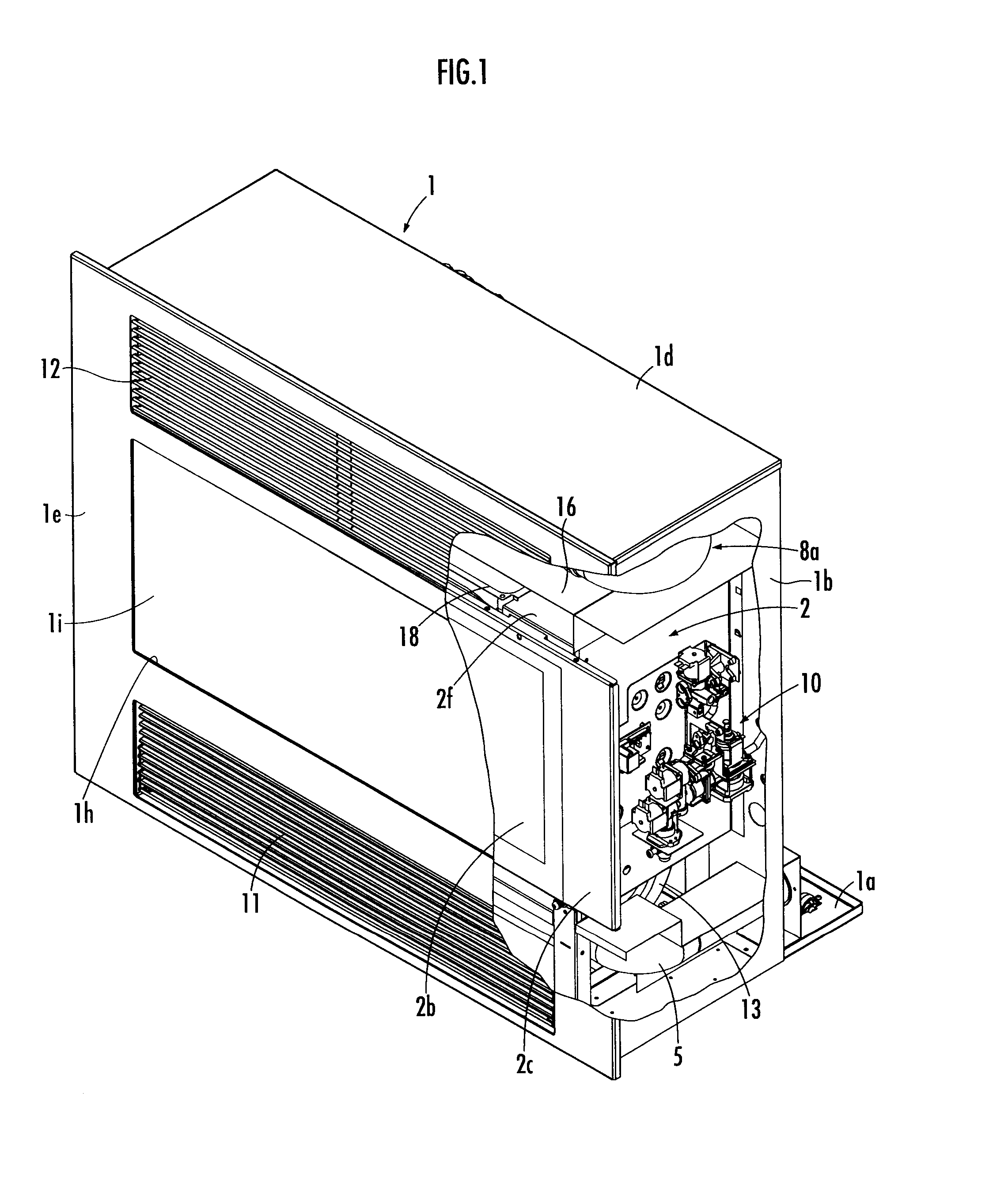 Forced draft direct vent type room heater