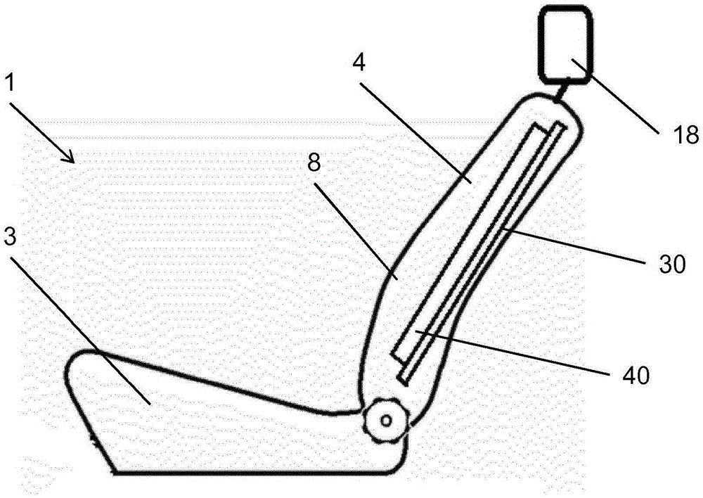 Backrest structure for a vehicle seat, and vehicle seat