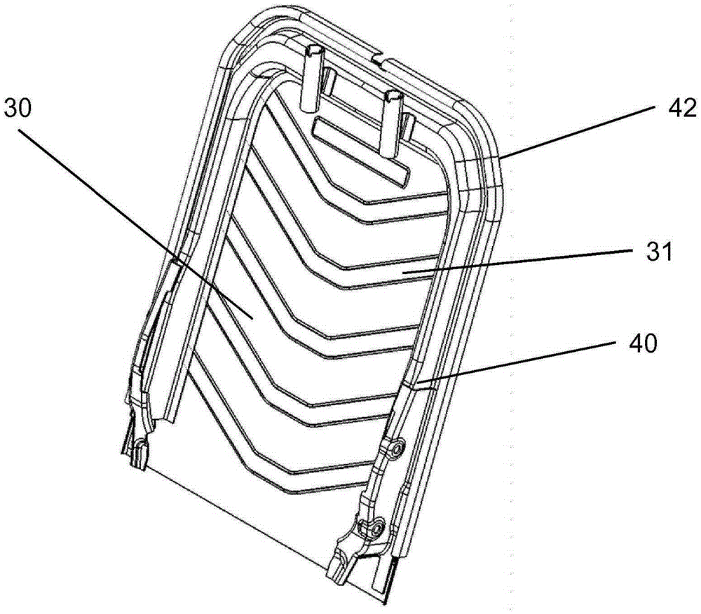 Backrest structure for a vehicle seat, and vehicle seat