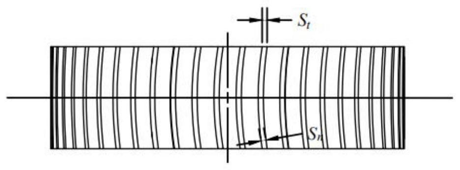 Machining device and method for variable hyperbolic arc tooth trace cylindrical gear