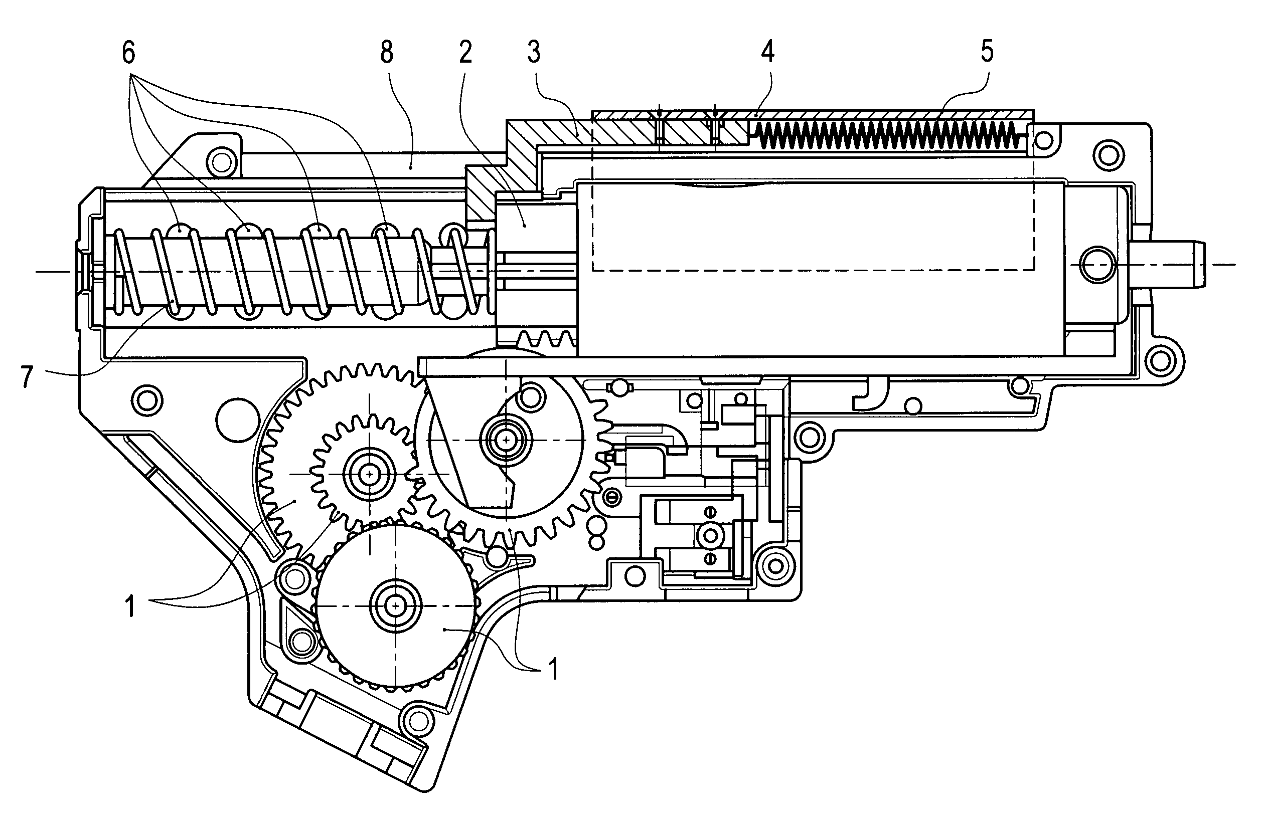 Electric toy gun and motion control mechanism thereof