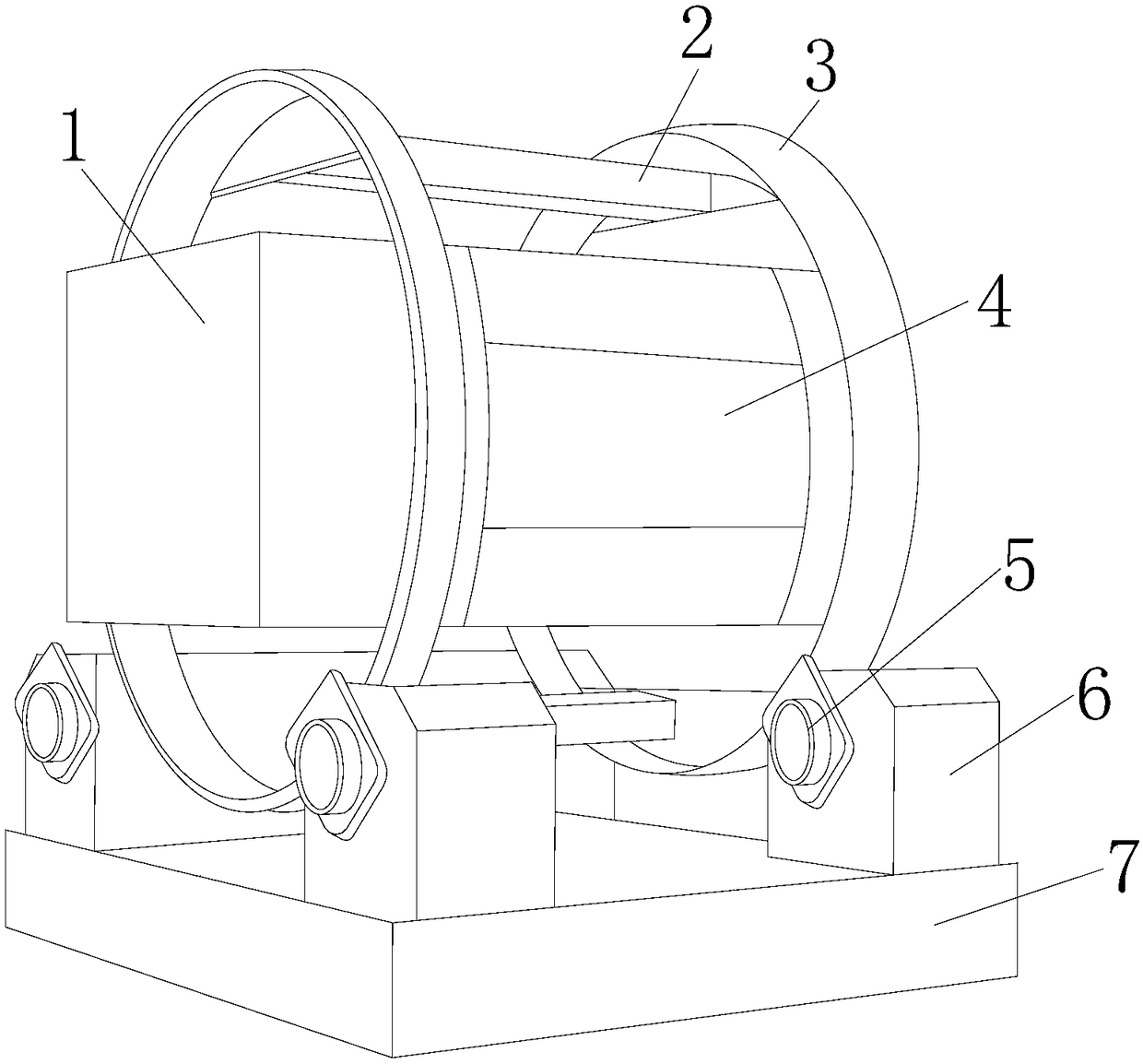 Box rollover device applicable to production process of bottled carbonate beverages