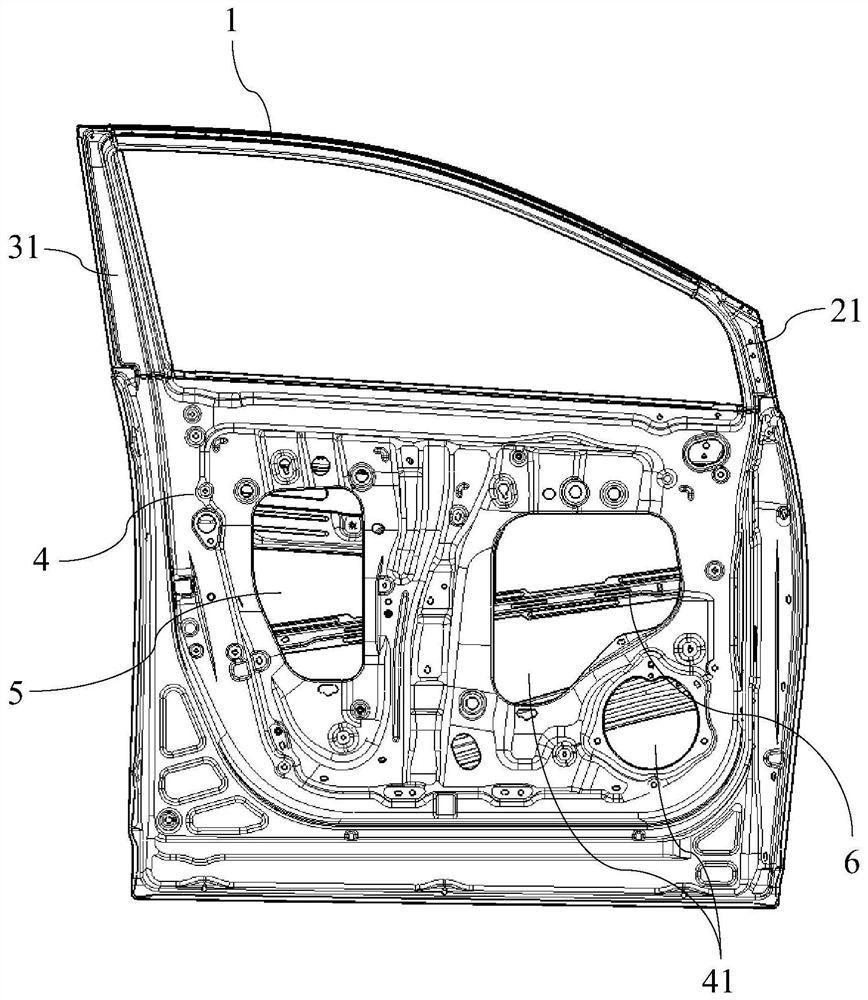 A kind of car door and window frame structure and automobile