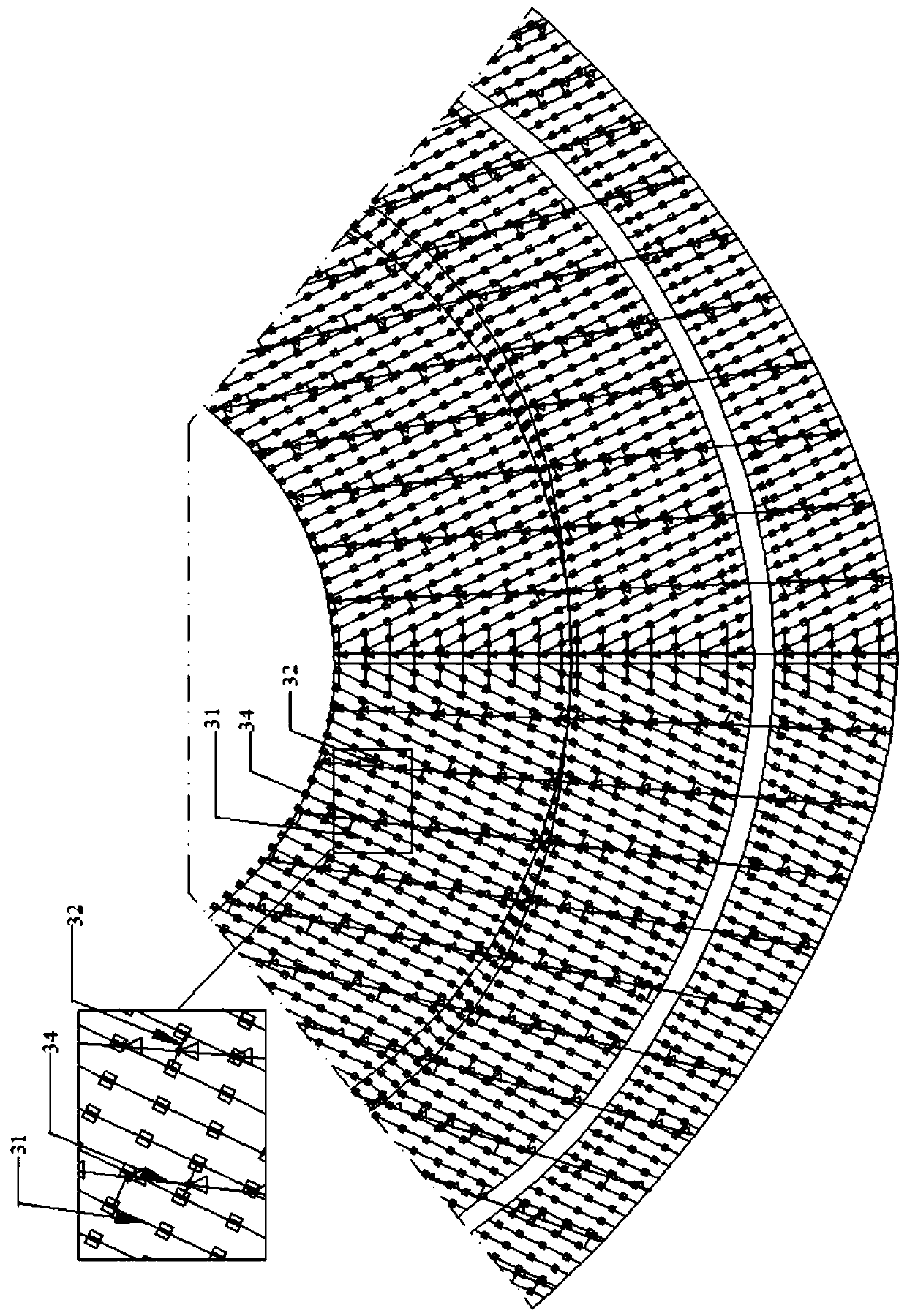 A hyperboloid special-shaped curtain wall system