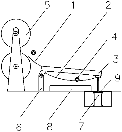 Material falling device