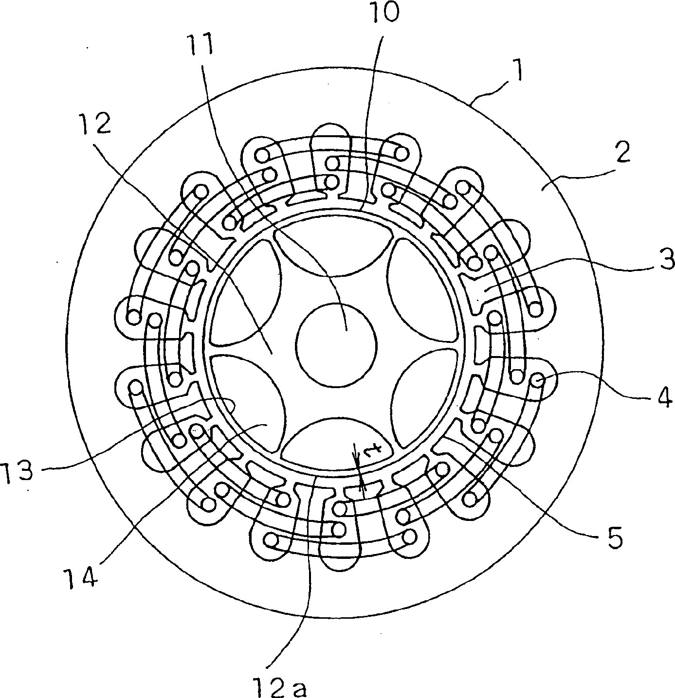 Permanent magnet type motor and method of producing permanent magnetic type motor