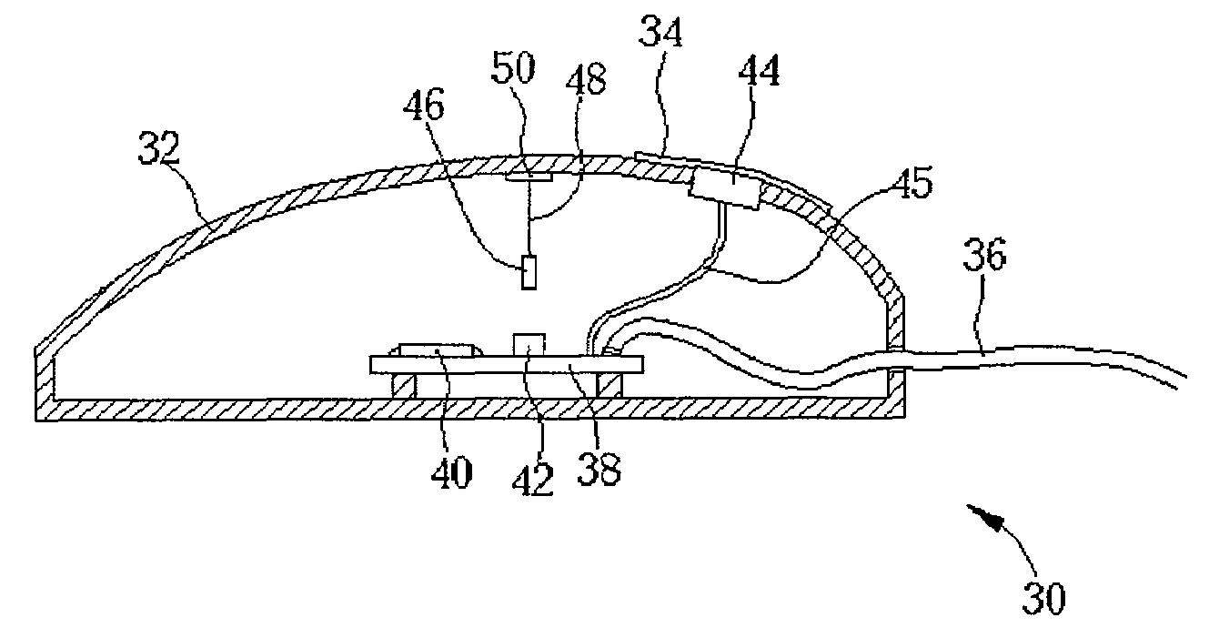 Computer pointing device employing a magnetic field source and magnetic field sensors