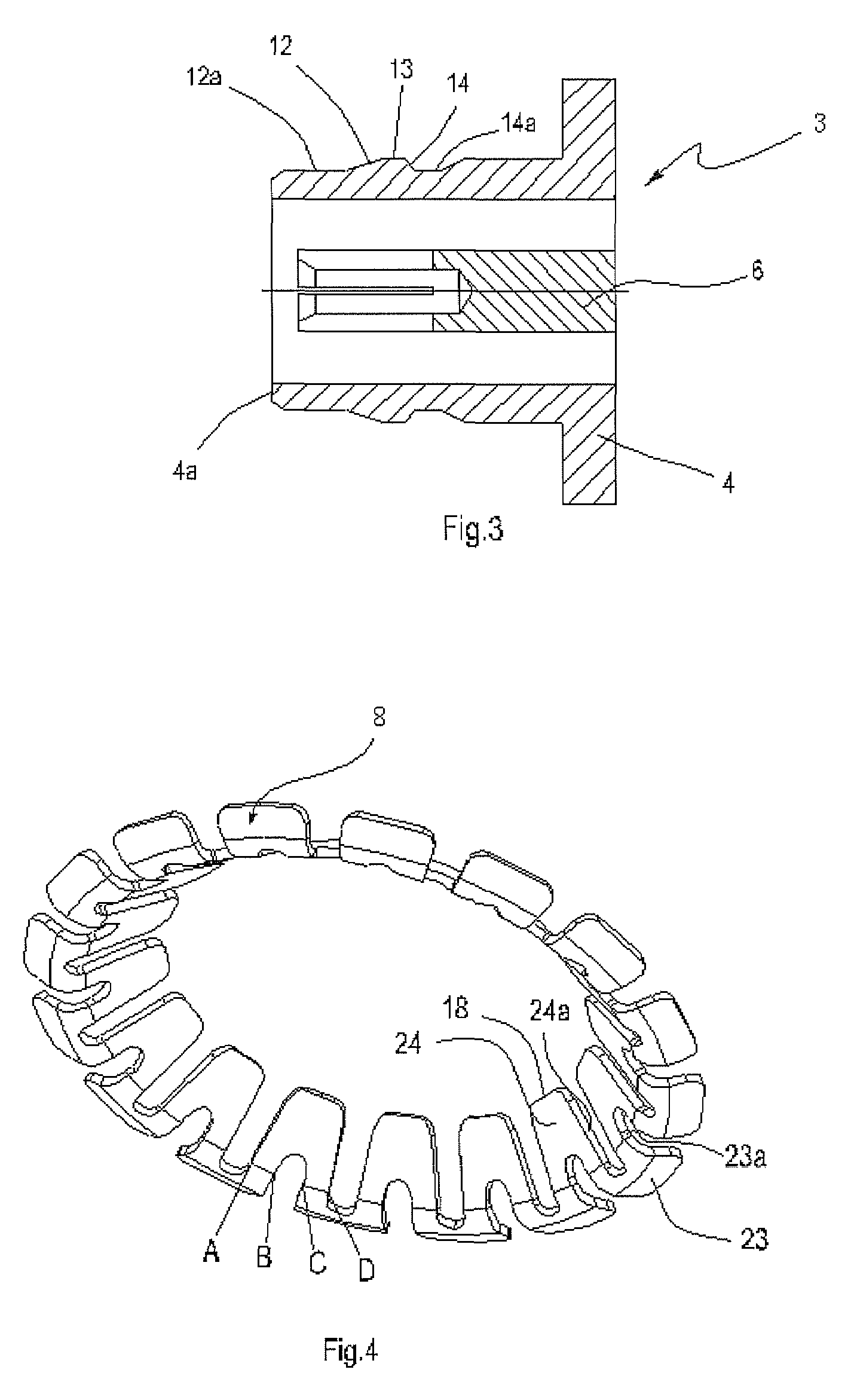 Electrical connector with self-locking by snap-fastening