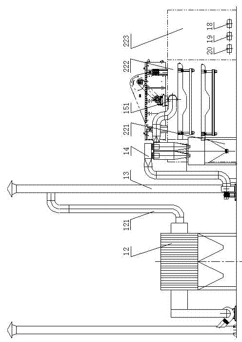 Linear vibrating screen underneath type dust removal system and method