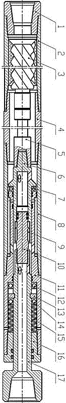 Hydraulic pulse type churn screw drill