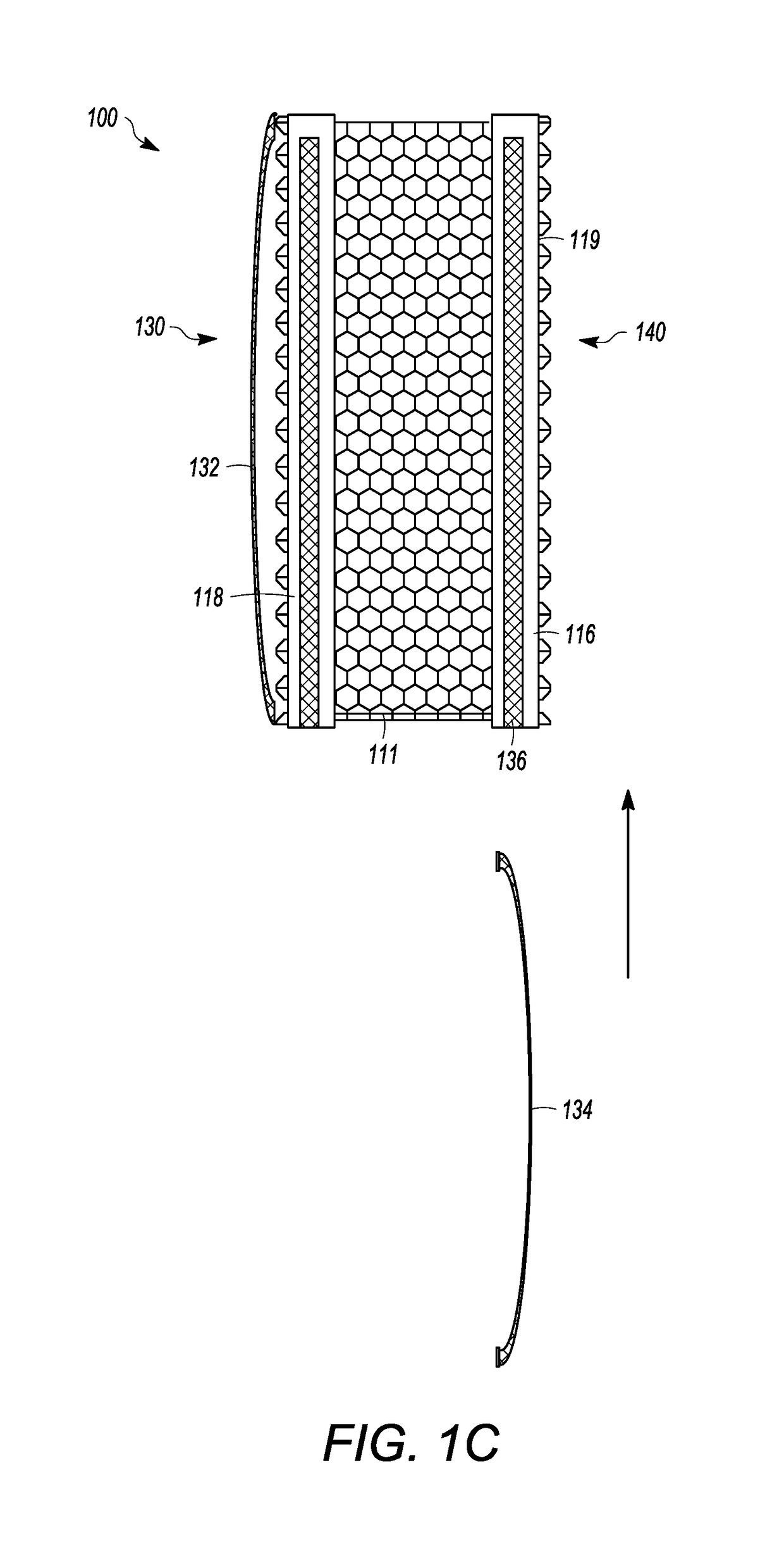 Interbody cage with spill-free biological material compartment
