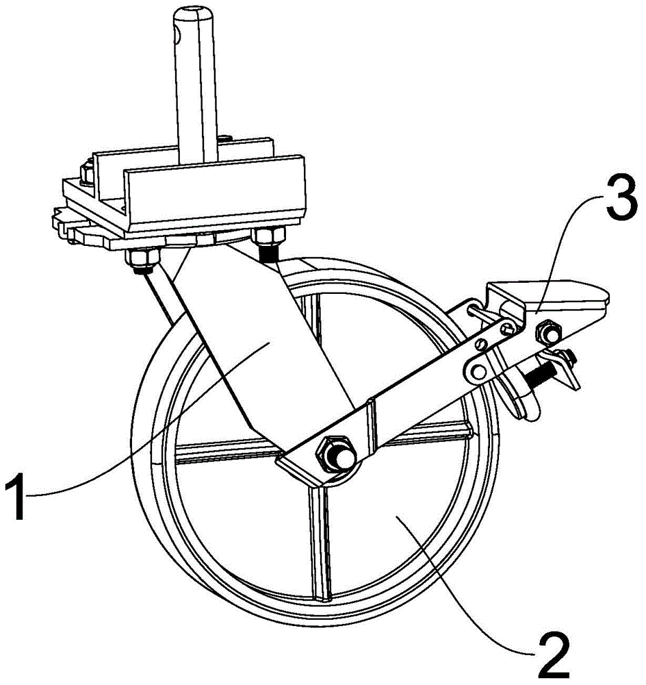 Universal wheel with brake