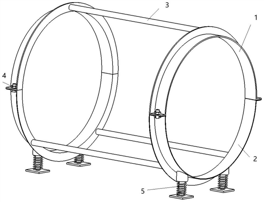 Hydrogen storage tank mounting bracket structure for hydrogen energy aircraft