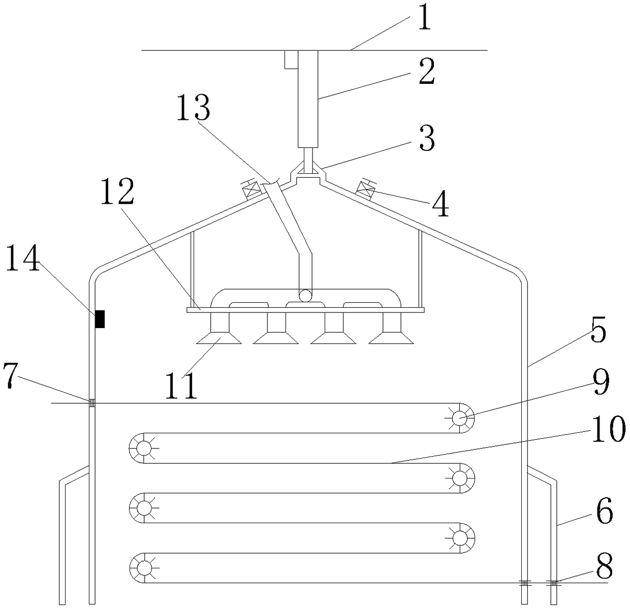 Mobile filter cloth drying device