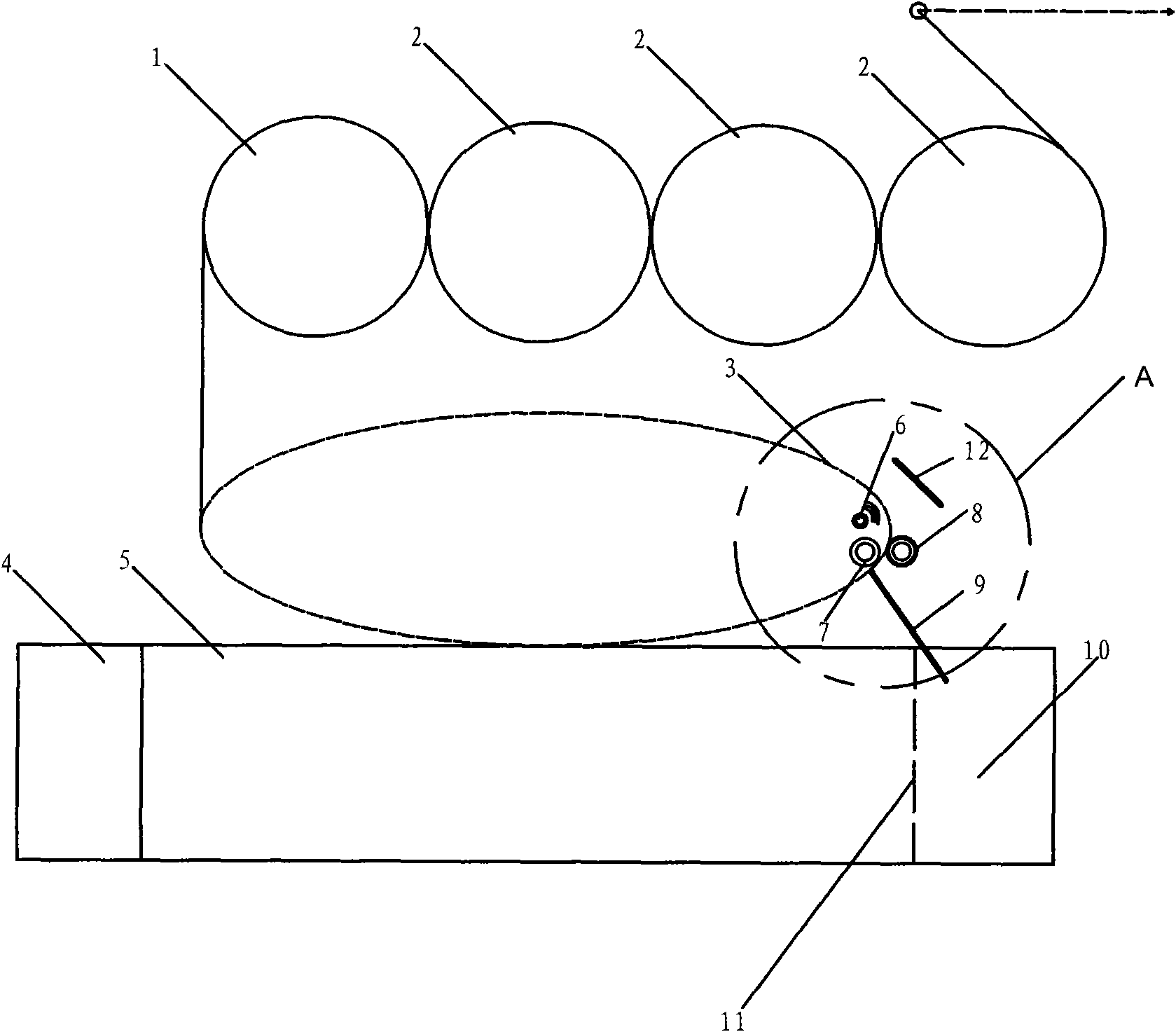 Pulp board machine for producing water absorbent resin-containing pulp boards