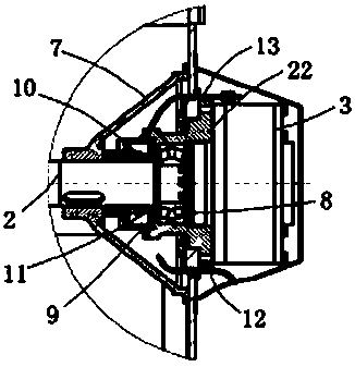 Sealing device for material bucket capable of stirring concrete