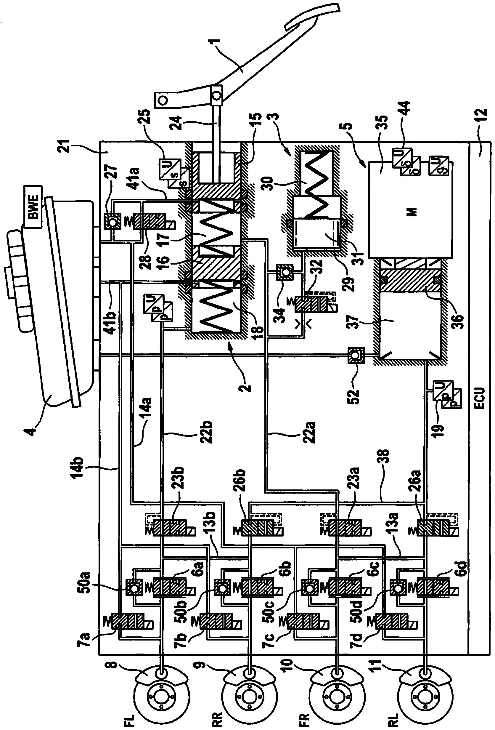 Method for operating brake system for motor vehicles, and brake system