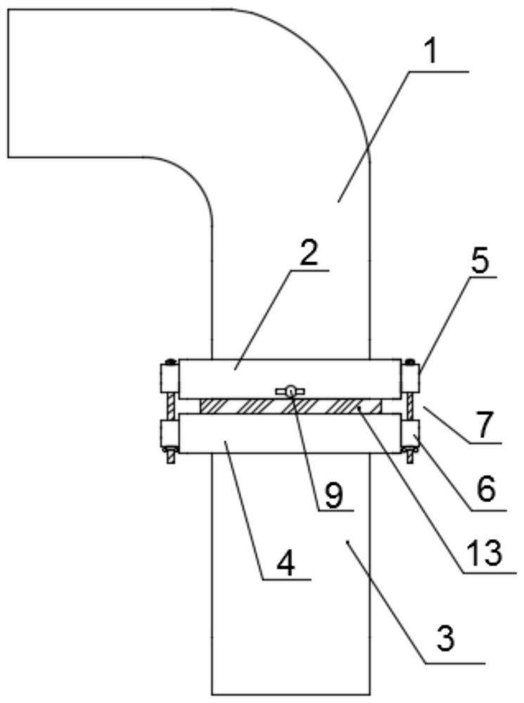 A crane tube pipe connection structure that is easy to disassemble