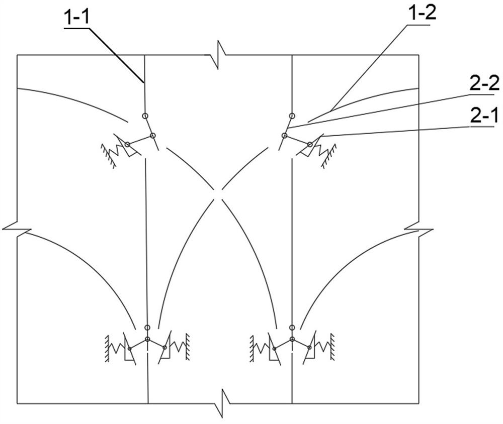 A greenhouse track car track switching device