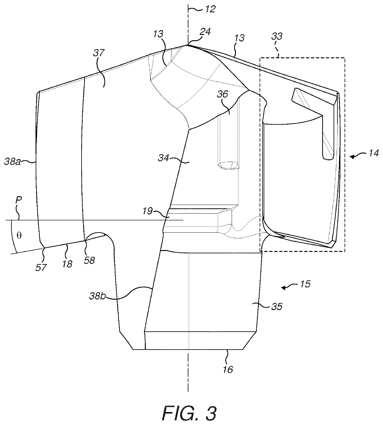 Rotary cutting insert and tool having axial locking member