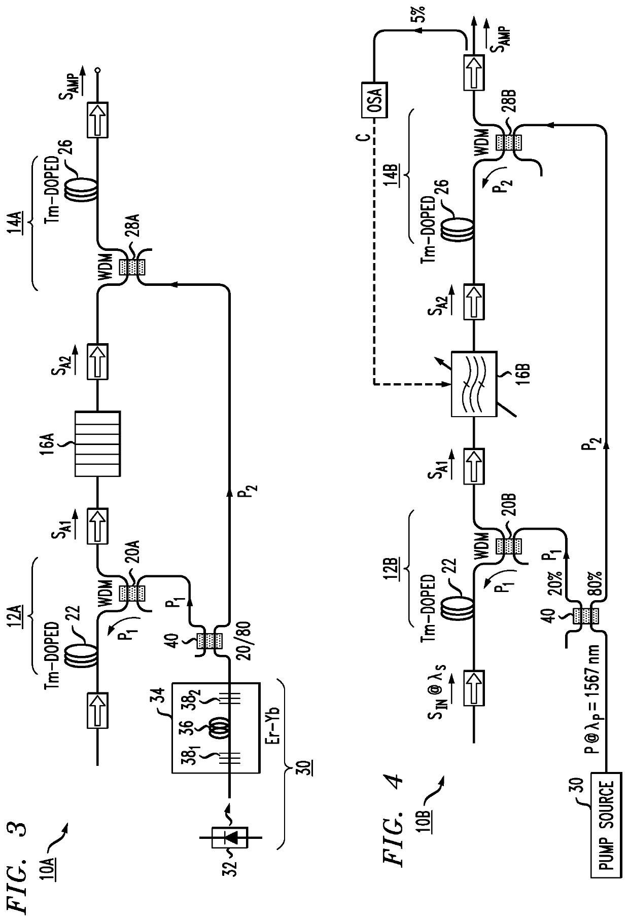 Tm-doped fiber amplifier utilizing wavelength conditioning for broadband performance