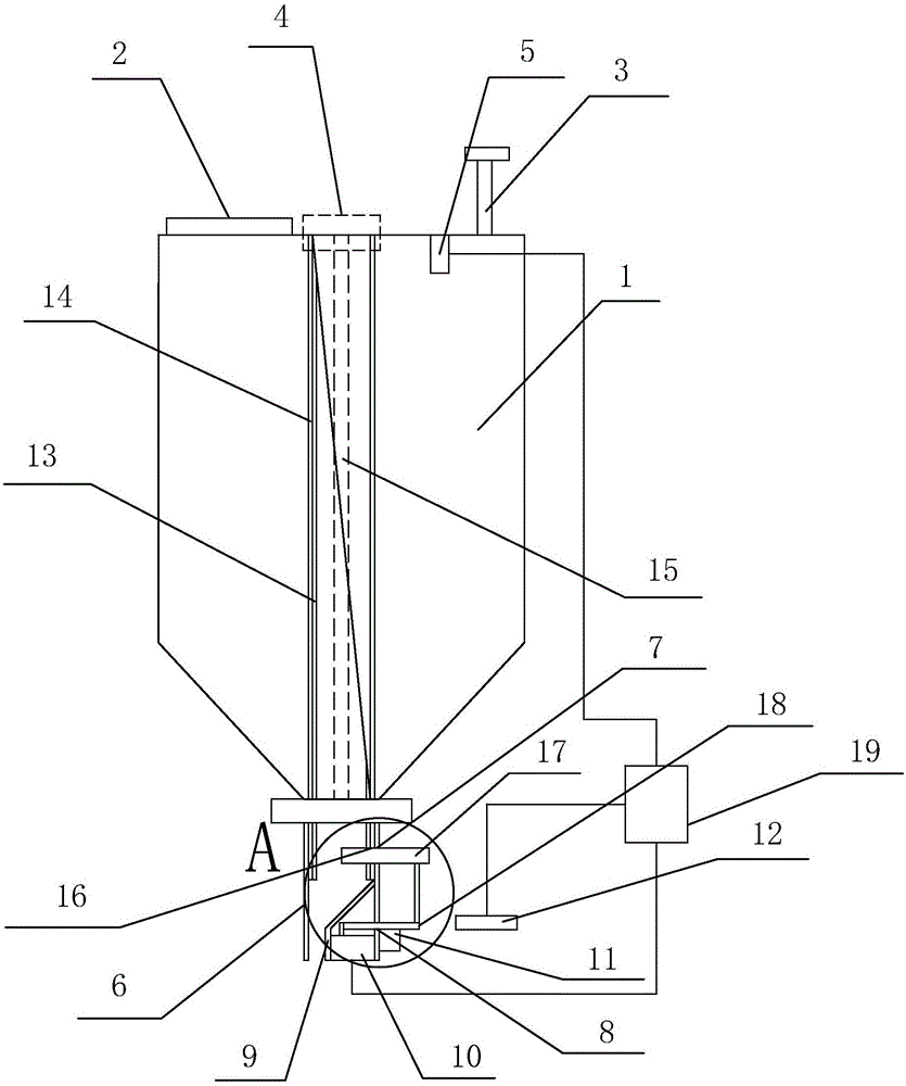 Sedimentation tank for 1,3-cyclohexanedione solid-liquid accurate separation and without vent hole