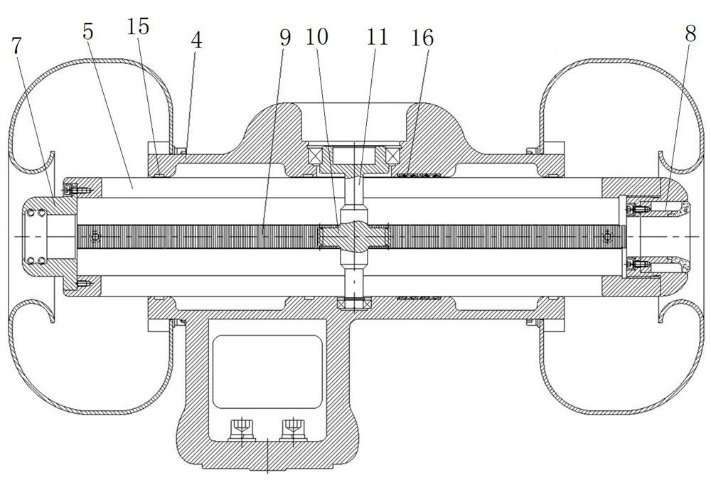 A moving contact base body and a three-position isolating grounding switch