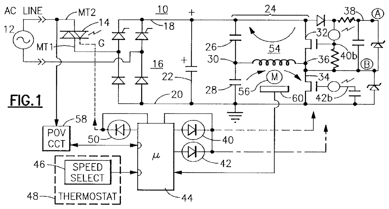 Speed control drive circuit for blower motor
