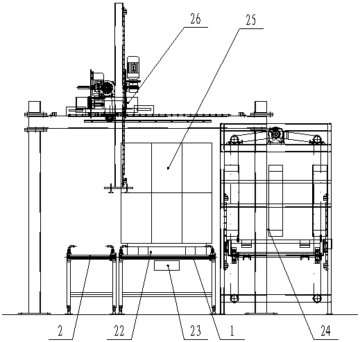 Automatic destackingand stacking system