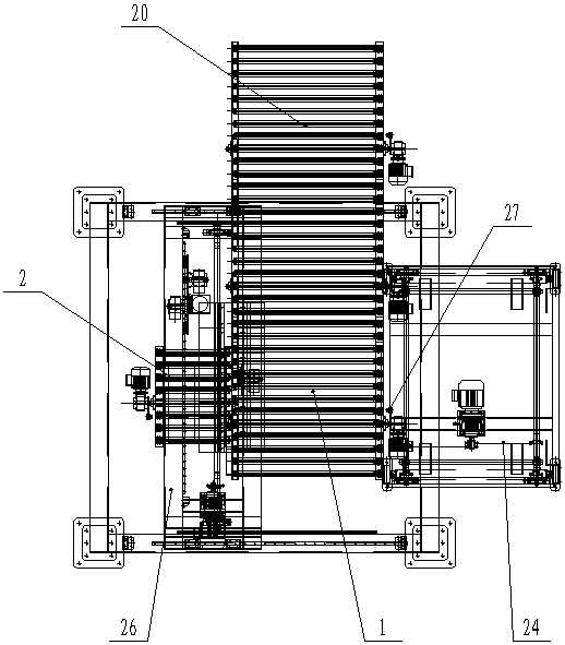 Automatic destackingand stacking system