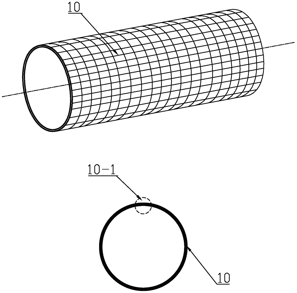 An external pressure hexagonal tubular membrane