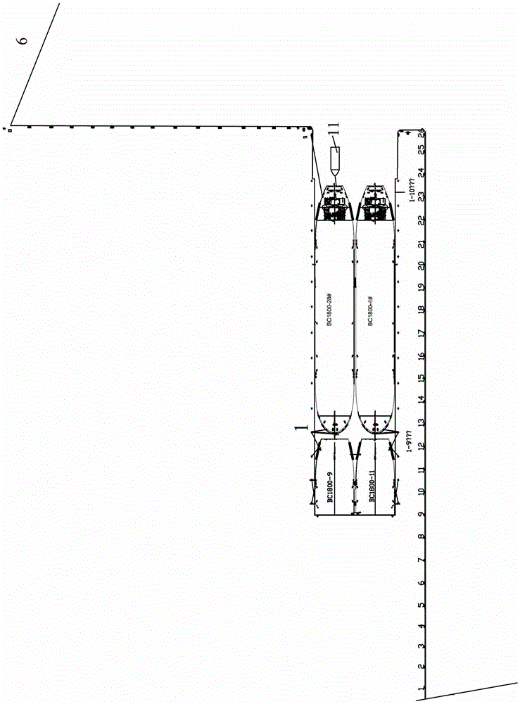 300,000 dry dock parallel construction ship towing method for undocking