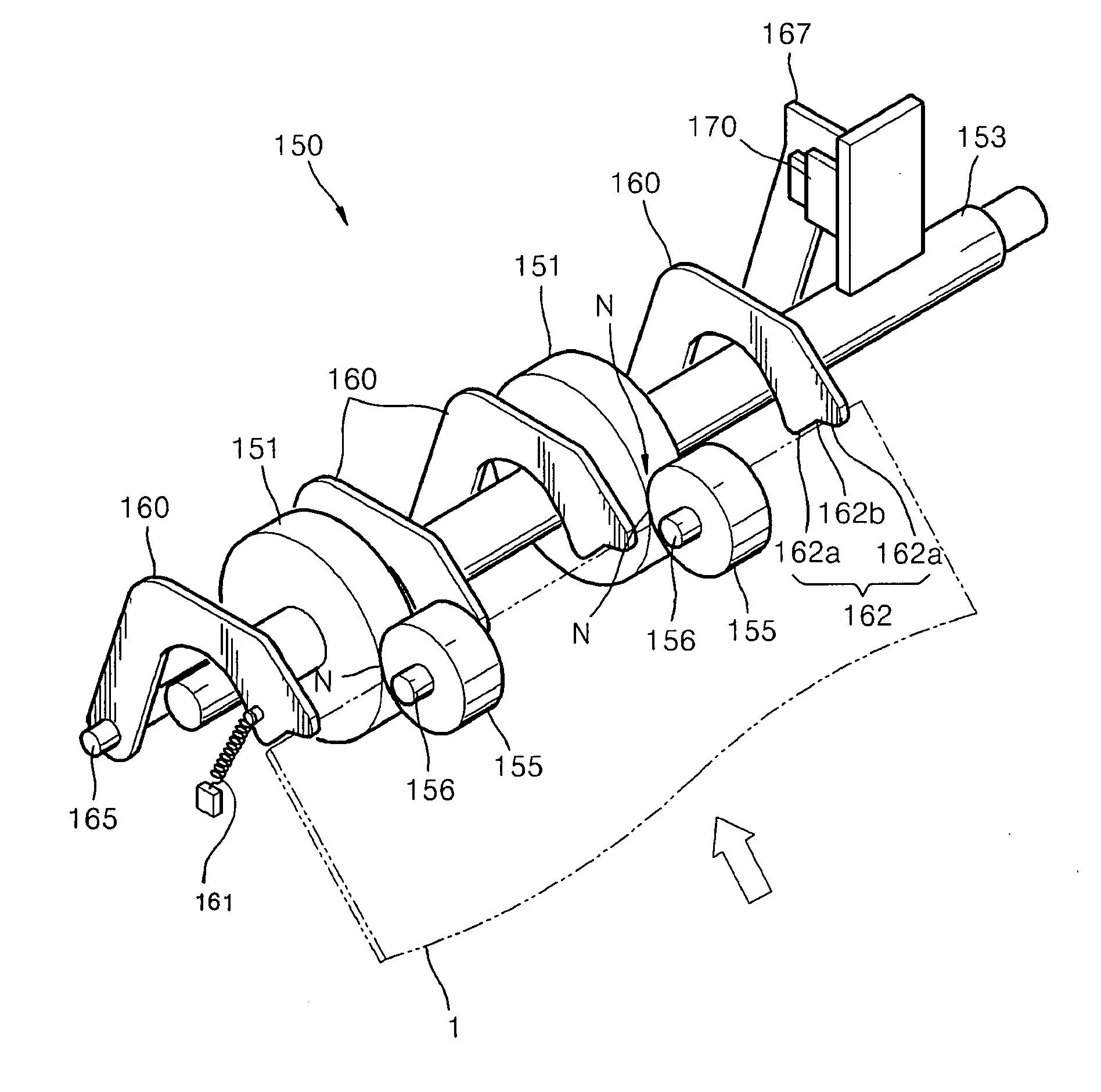 Paper arranging apparatus and electrophotographic image forming apparatus including the same