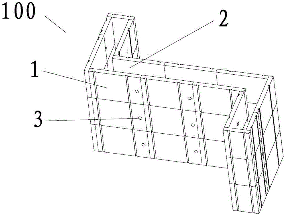 Construction method of a shear wall concrete formwork
