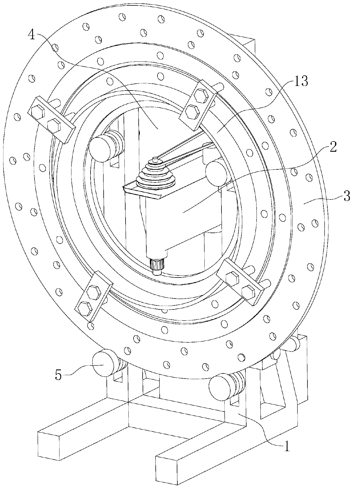 Drilling device for steam turbine shroud