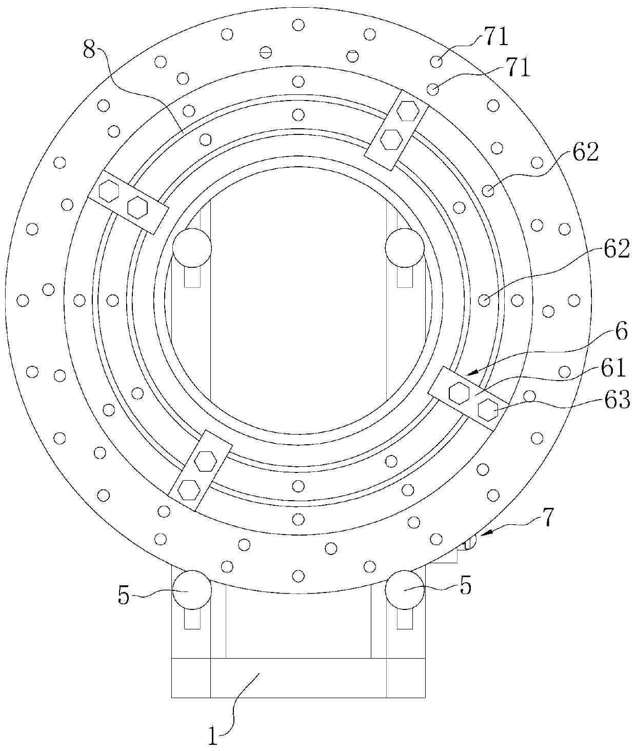 Drilling device for steam turbine shroud