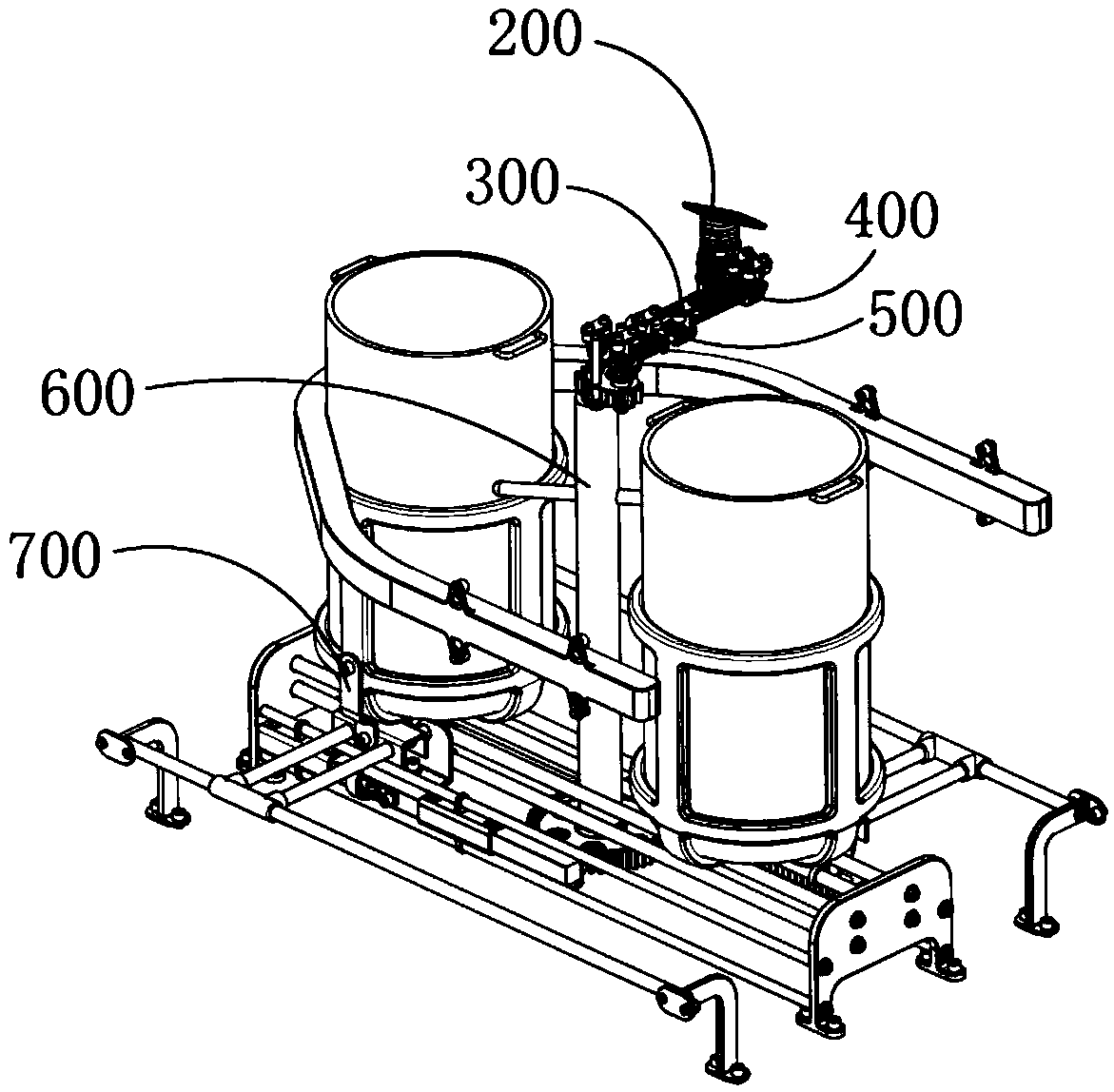 High-capacity household waste disposal system capable of preventing odor diffusion