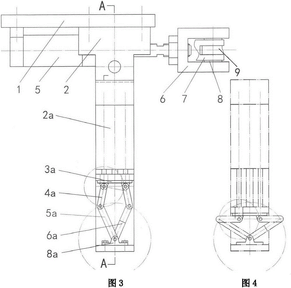 Stacking manipulator capable of expanding, opening and closing employing connecting rod mechanism
