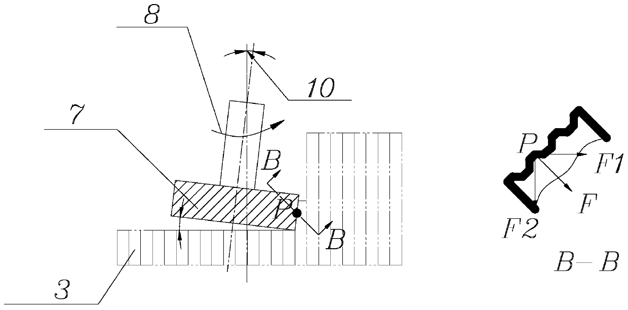 Processing method of curved surface of thin-walled honeycomb core material