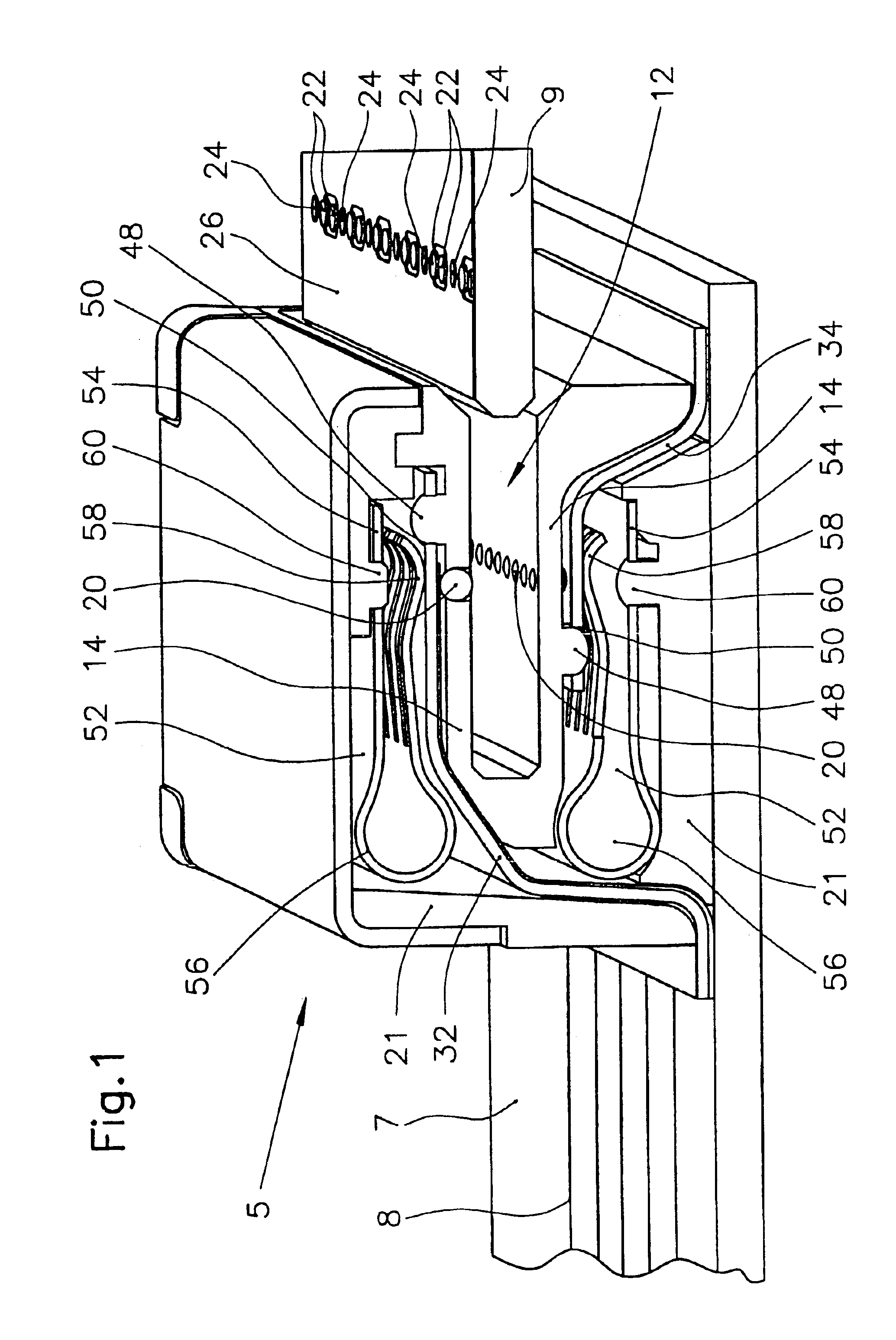 Connector with movable contact elements