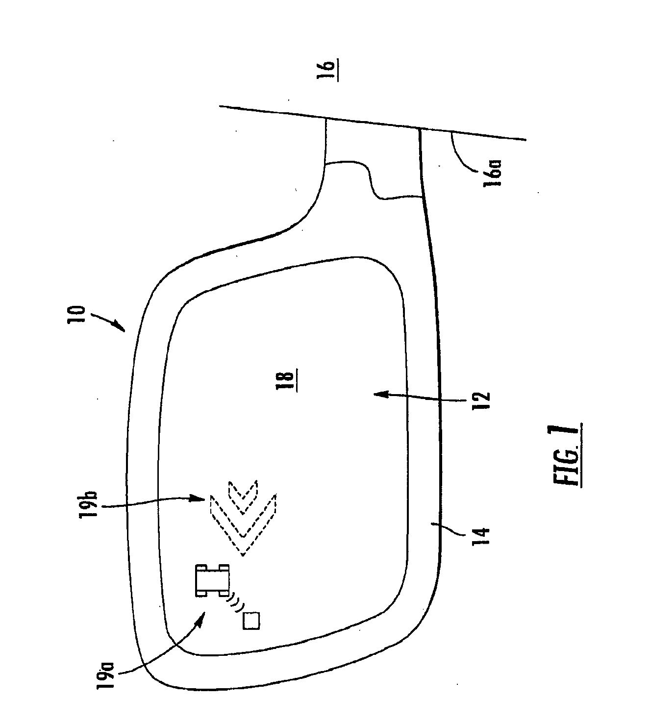 Display device for exterior mirror