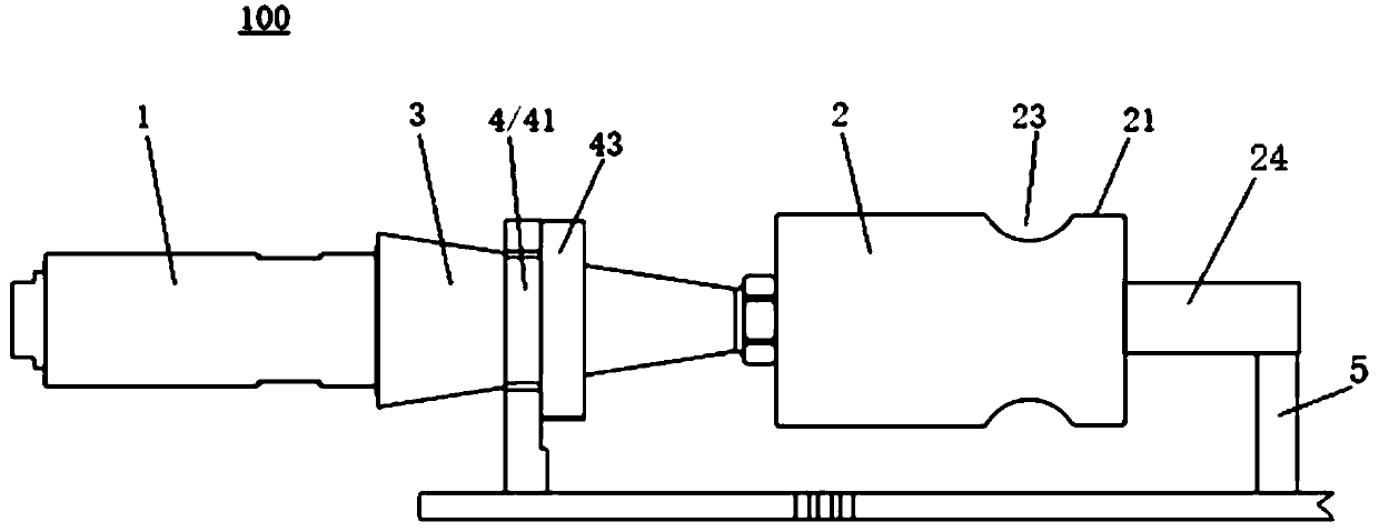 Polyester material friction welding module based on high-frequency vibration and geogrid