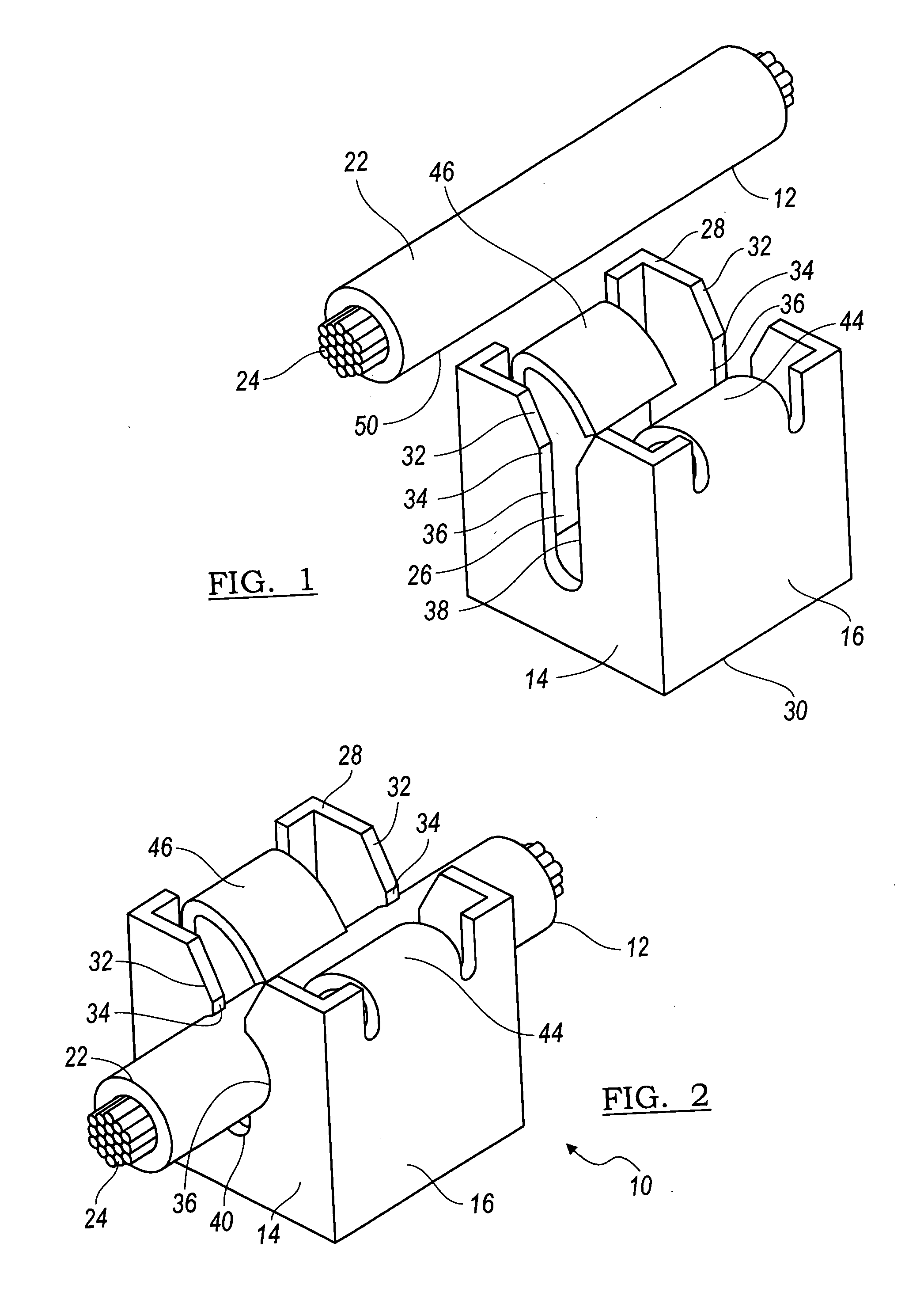 Insulation displacement connection for securing an insulated conductor