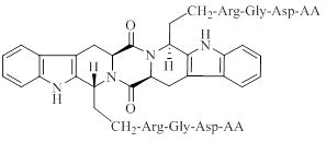 RGD tetrapeptide modified s,r-heptacyclic aldehyde, its synthesis, activity and application