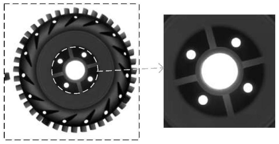 Laser additive manufacturing diffuser crack defect DR detection image processing method