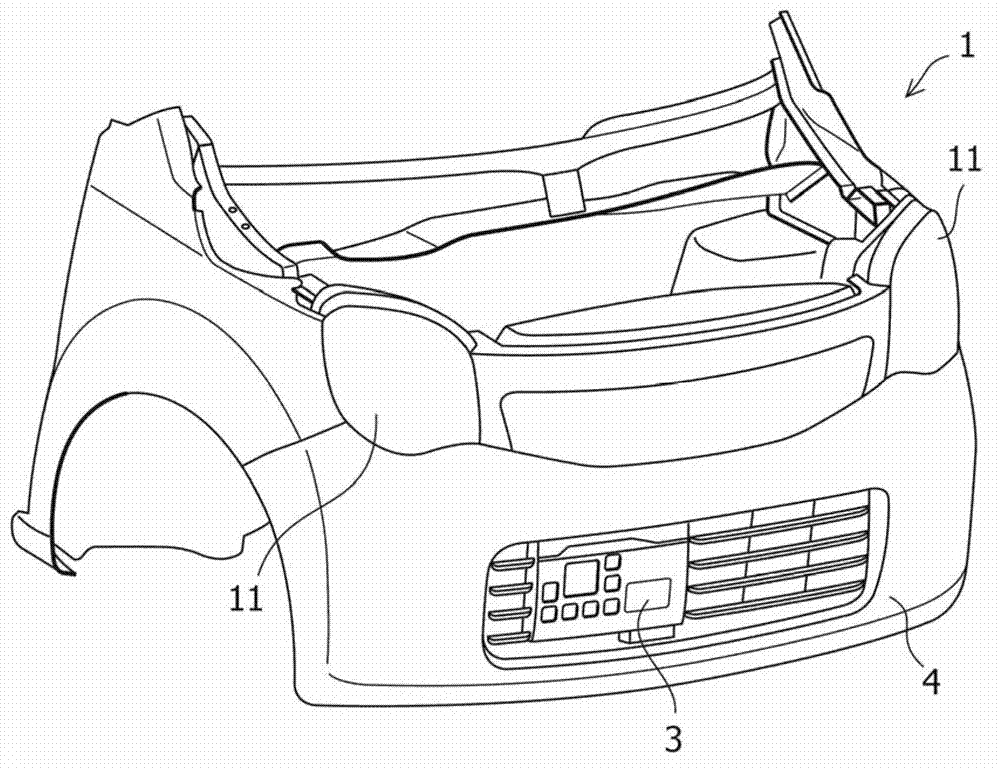 Structure for vehicle body front