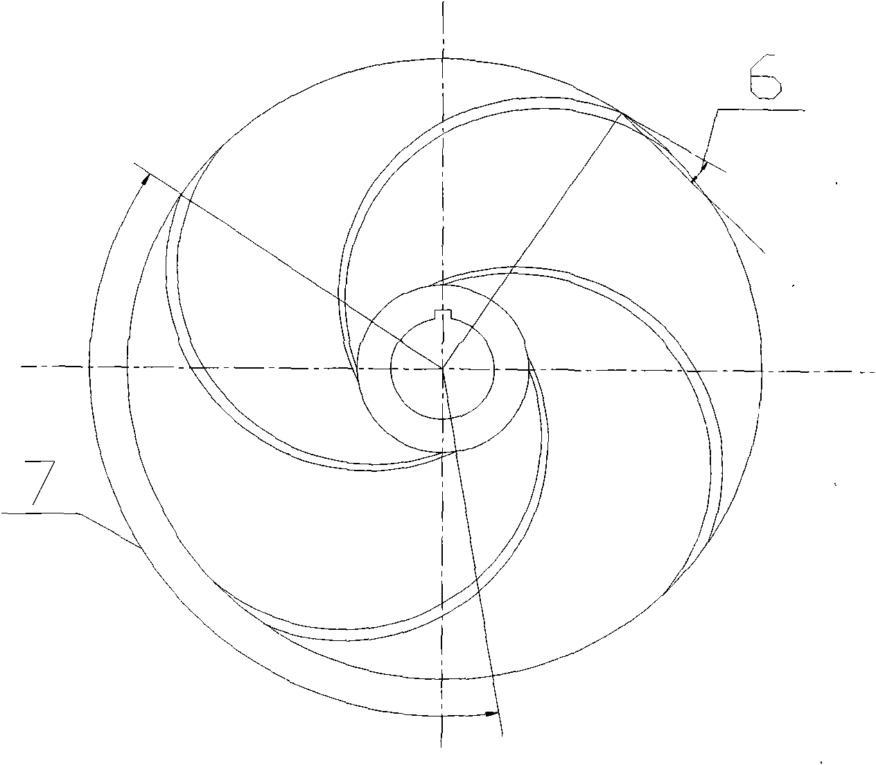 Design method for high-efficiency whirlpool pump impeller