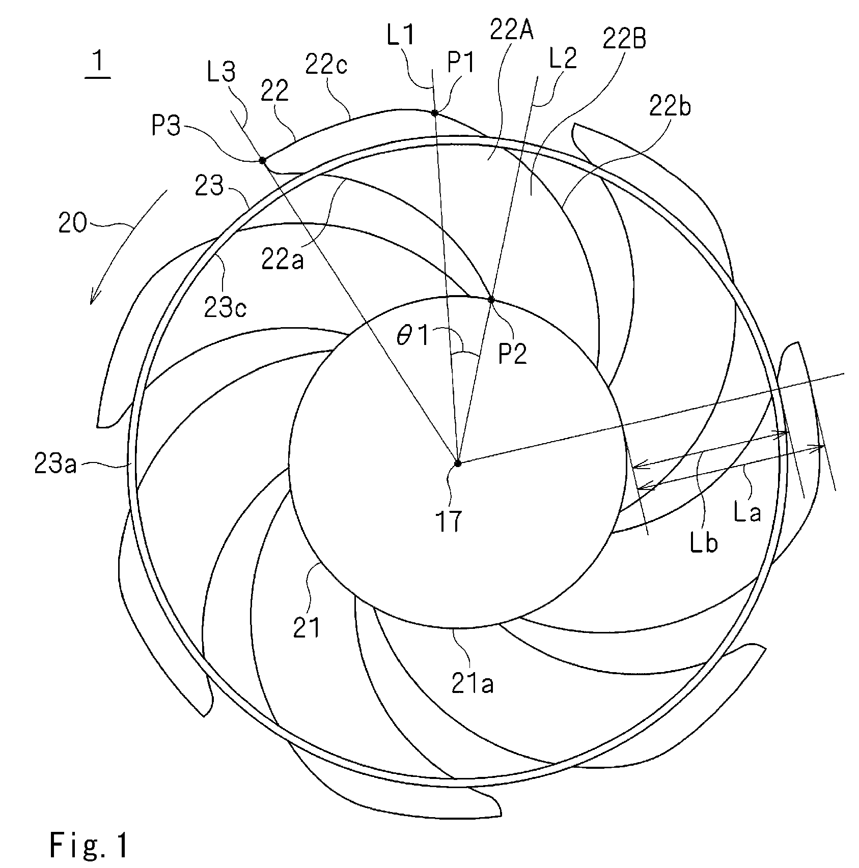 Impeller, fan apparatus using the same, and method of manufacturing impeller