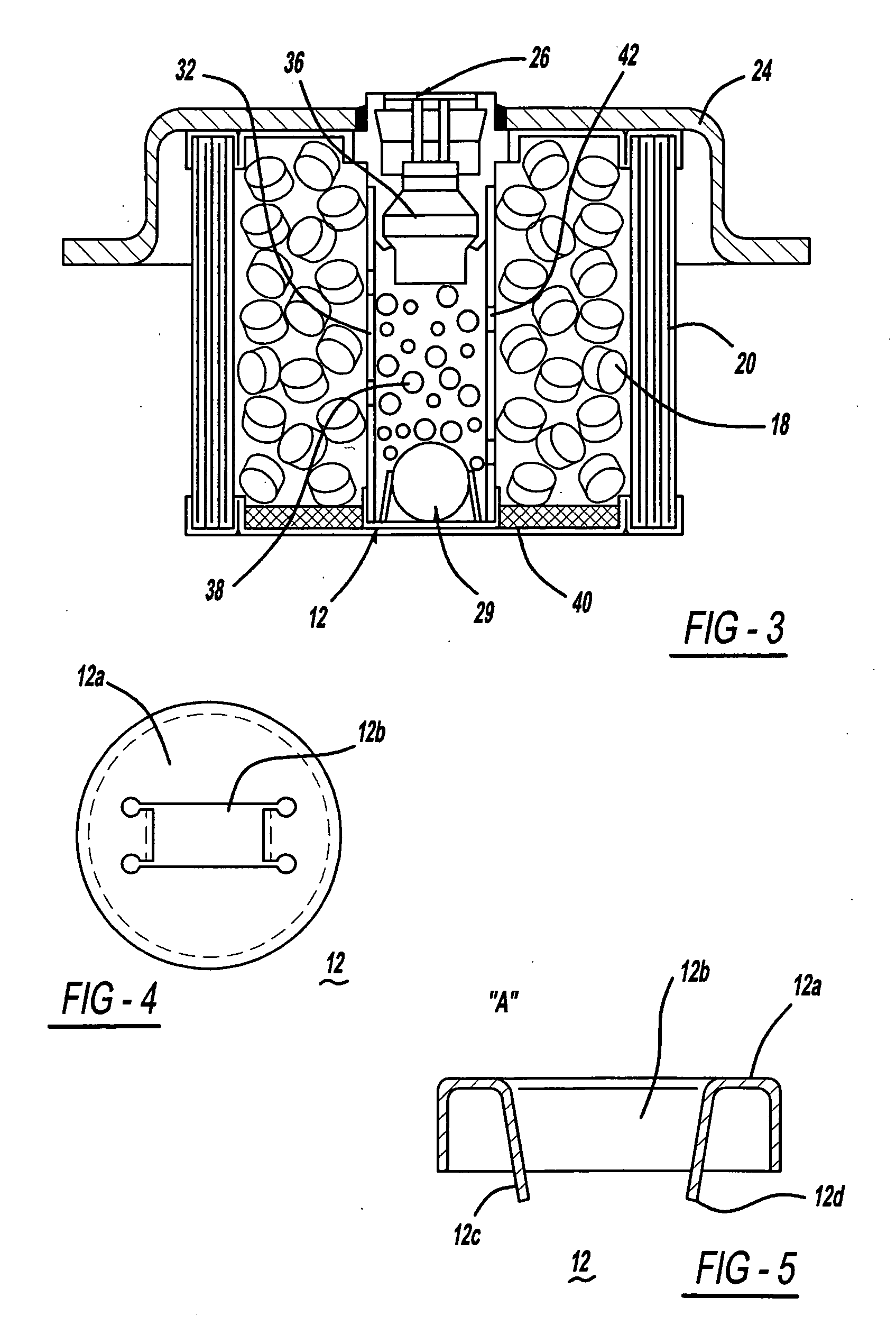 Inflator with an auto-ignition cradle
