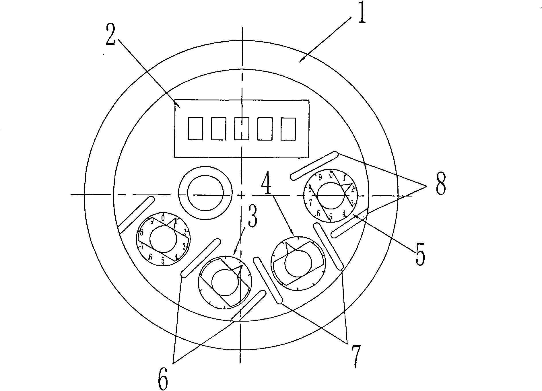 Multi-point sampling, non-contact type IC card intellectual water meter